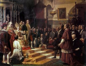 "Den Cortes de Cádiz ed 1810." Målning av Jose Casado de Alisal (1832-1886). 1863