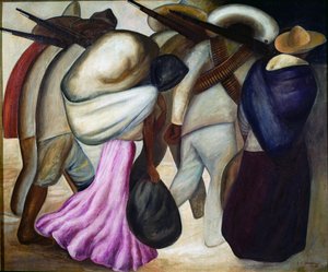 Soldaterna Soldaterna. målning av Jose Clemente Orozco (1883-1949) 1926 Mexico City, Museum of Modern Art