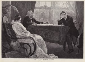 Tillbaka från Monte Carlo (litho) av Jose Garnelo y Alda