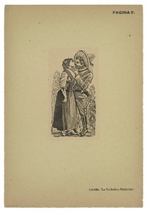 En Maderista och hans älskade kysser farväl av José Guadalupe Posada