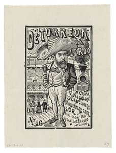 Från Torreón till Lerdo, ca 1905, tryckt 1942 (gravyr) av José Guadalupe Posada