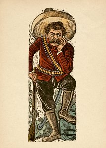 "O:s Genovevo". Porträtt av revolutionären Genovevo of the O (1876-1952) under befäl av Emiliano Zapata (1879-1919) Mexiko 1910-1912 av Jose Guadalupe Posada