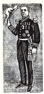 Porträtt av Porfirio Diaz (1828-1915), Mexikos president. Xylografi av Jose Guadalupe Inn (1852-1913). av José Guadalupe Posada