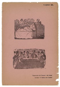 Separation av kropp och själ (gravyr) av José Guadalupe Posada
