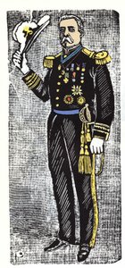 Den mexikanska revolutionen (1910-1920): Porfirio Diaz (1828-1915), Mexikos president. Xylografi av Jose Guadalupe Inn (1852-1913). av José Guadalupe Posada