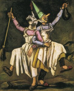 GUTIERREZ SOLANA, Jose (1886-1945). Masker dansar arm i arm. 1938. Olja på duk. SPANIEN. MADRID (AUTONOM REGION). Madrid. Mapfre Vida kulturstiftelse