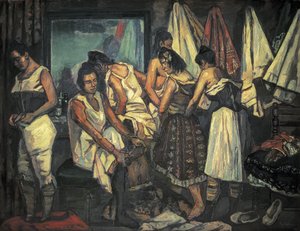 GUTIERREZ SOLANA, Jose (1886-1945). The Chorus Girls. 1925 (olja på duk)