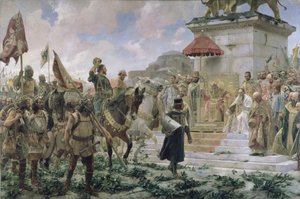 Roger de Flors (1280-1307) ankomst till Konstantinopel 1303 med 8000 "Almogavares" som tjänade den bysantinska kejsaren i striden mot turkarna, 1888 av Jose Moreno Carbonero