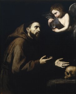Franciskus av Assisi och ängeln med vattenflaskan, 1636-1637