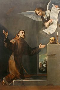 Saint Francis tar emot Stigmata, första tredjedelen av 1600-talet.