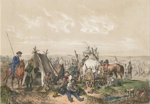 En scen från frihetskriget i Ungern 1849, ca. 1849 av Josef Anton Strassgschwandtner