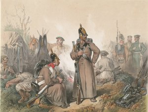 En scen från frihetskriget i Ungern 1849, ca. 1849 av Josef Anton Strassgschwandtner