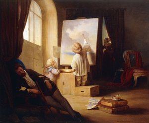 Den sovande målaren; Den sovande målaren, 1841