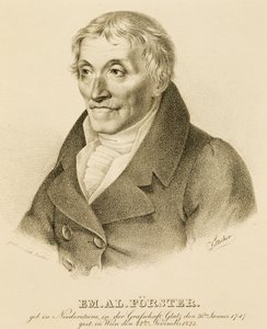 Porträtt av Emanuel-Aloys Forster (1748-1823), kompositör och lärare i kontrapunkt (litografi) av Josef Eduard Teltscher