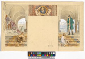 Alpernas kung och människohataren (utkast till Ferdinand Raimund-cykeln "Alpernas kung och människohataren" på Kogl slott, Attergau) av Josef Engelhart