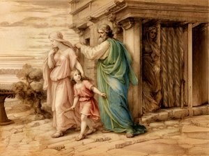 A1_Genesis_27-Hagar och Ismael bortskickade av Josef Johann Michel