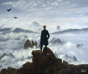 JJM återskapar Friedrich-C-D: Vandraren ovanför dimhavet (panorama)