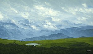 JJM återskapar Friedrich-C-D: Driving Clouds (Alpine Panorama)