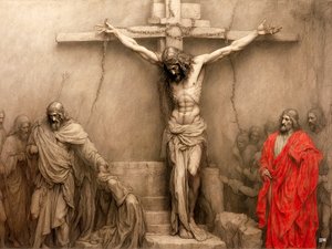 Jesus_på_korset_03 av Josef Johann Michel