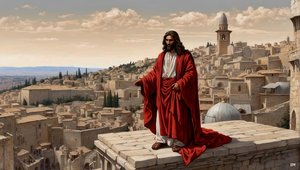 Jesus_placerades på templets tinnar av djävulen - föll ner_03
