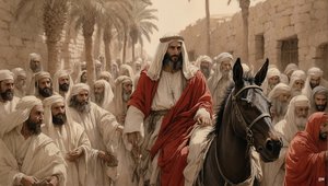 Jesus_inträder_i_Jerusalem_02 av Josef Johann Michel