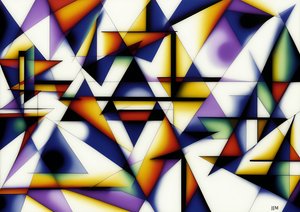 abstrakt: på vita trianglar 4
