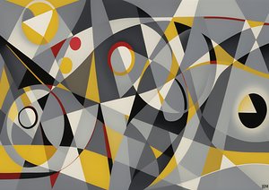abstrakt: silver-yellow_circles 2