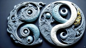 enkaustisk Feng Shui-koncept av YIN OCH YANG _02