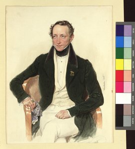 Porträtt av poeten och teaterdirektören Johann Ludwig Deinhardstein