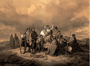 Bivouc Kriehuber Litho av Josef Kriehuber