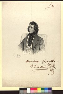 Elias Parish Alvars, harpvirtuos av Josef Kriehuber