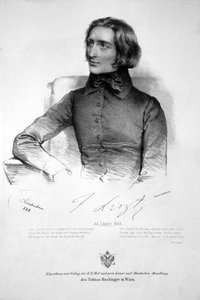 Franz Liszt Litho 1838 av Josef Kriehuber