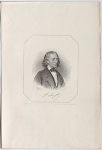 Porträtt av Franz Liszt 1811-1886, 1856. av Josef Kriehuber