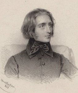 Porträtt av kompositören Franz Liszt 1811-1886, 1838.