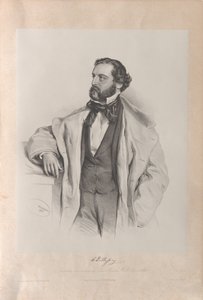 Porträtt av operasångaren Achille De Bassini 1819-1881, 1854.