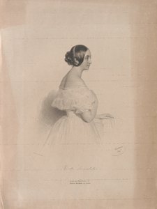 Porträtt av operasångerskan Marietta Brambilla 1807-1875, 1839. av Josef Kriehuber
