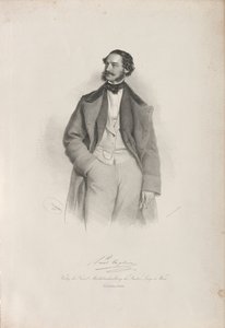 Porträtt av dansaren, koreografen och balettmästaren Paul Taglioni 1808-1884, 1856. av Josef Kriehuber