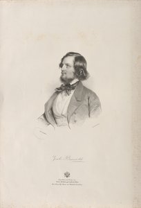 Porträtt av flöjtisten och kompositören Giulio Briccialdi 1818-1881, före 1850. av Josef Kriehuber
