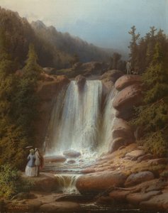 Vattenfall i Mumlavafloden i Giant Mountains, 1850-53 av Josef Matj Navrátil