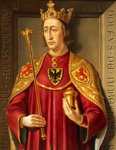 Porträtt av Rudolf von Habsburg (1218-91), målning av Josef Kiss och Friedrich Mayrhofer, detalj