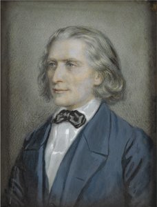 Porträtt av Franz Liszt 1811-1886, 1856 av Josef Nikolaus Kriehuber