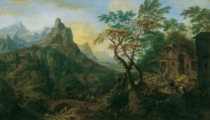 bergslandskap av Josef Orient