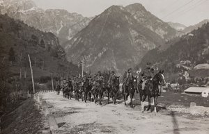 Album "Mitt världskrig - minnen av sydvästra fronten i Kärnten, Italien, Trentino-Alto Adige) 31/03/1915-12/11/ 1918 - Josef Zohles Wien ": kavalleriets soldater (f/ av Josef Zohles