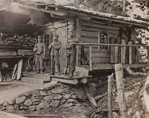 Album "Mitt världskrig - minnen av sydvästra fronten i Kärnten, Italien, Trentino-Alto Adige) 31/03/1915-12/11/ 1918 - Josef Zohles Wien ": bostadsofficerare (s/v foto av Josef Zohles