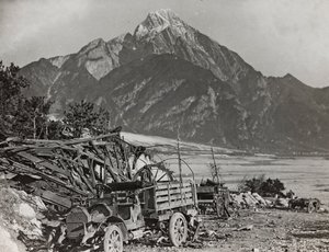 Album "Mitt världskrig - minnen av sydvästra fronten i Kärnten, Italien, Trentino-Alto Adige) 31/03/1915-12/11/ 1918 - Josef Zohles Vienna ": vid floden Tagliamento (f av Josef Zohles