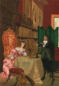 Descartes diskuterar filosofi med drottning Christina av Sverige
