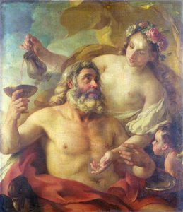 Jupiter, Hebe och Amor av Joseph-Marie the Elder Vien
