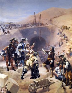 Byggarbetsplatsen för Canal du Midi av Joseph-Noel Sylvestre
