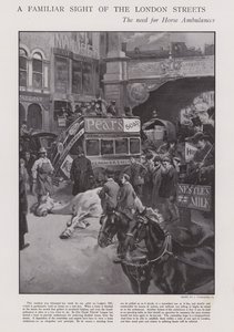 Behovet av hästambulanser på Londons gator (litho) av Joseph (after) Finnemore