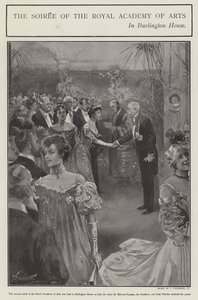 Soaréen av Royal Academy of Arts i Burlington House, London (litho) av Joseph (after) Finnemore